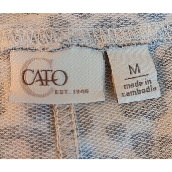 Cato Athleisure Animal Print Overall Soft Polyester Blend Size M - Picture 3 of 7